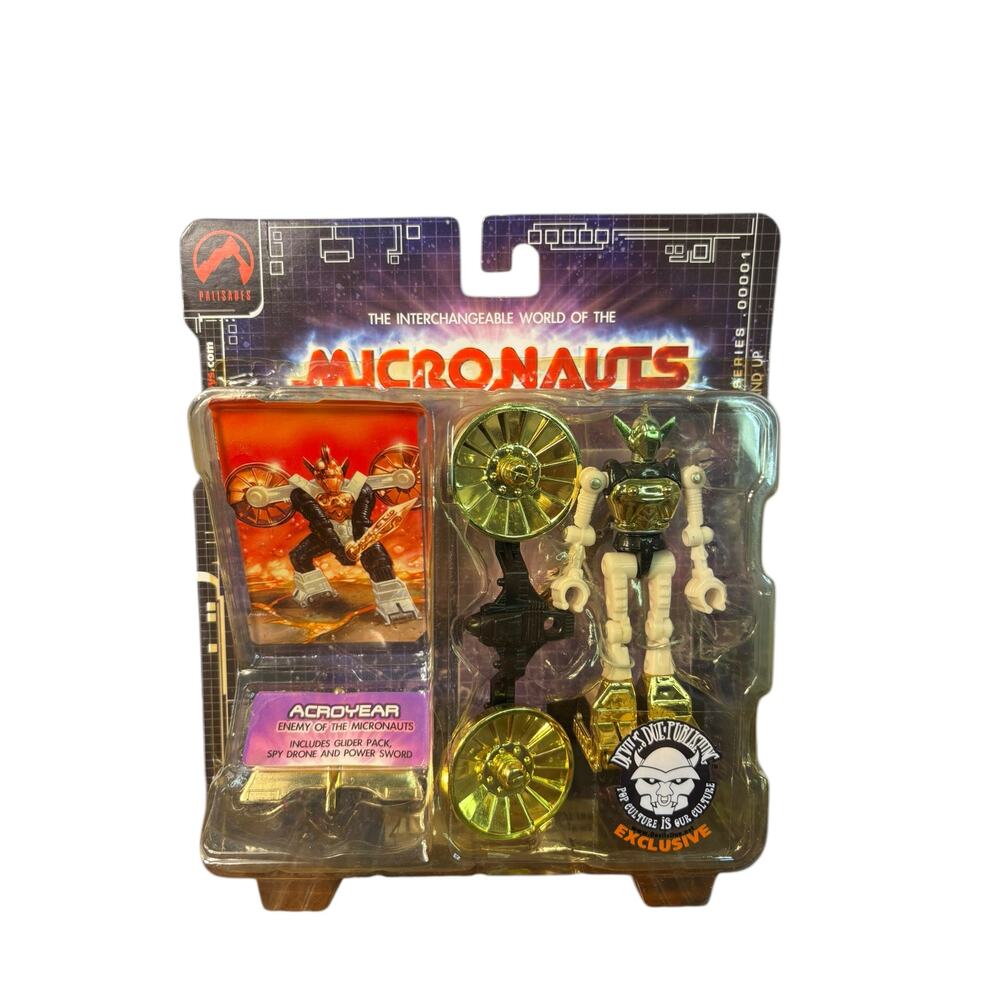Micronauts Acroyear Enemy of the Micronauts Gold 2002 Vintage New Sealed